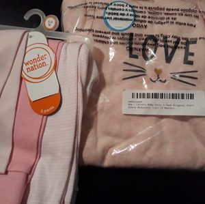 Carter's onsies 5 pack and 3 pair leggings